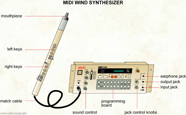 Midi wind synthesizer  (Visual Dictionary)